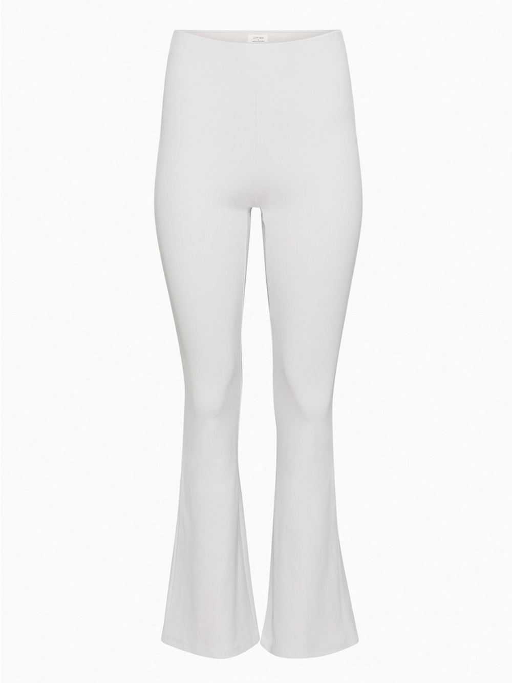 Wilfred Aritzia White Off White High Rise Flared Knit Leggings Pants Size L